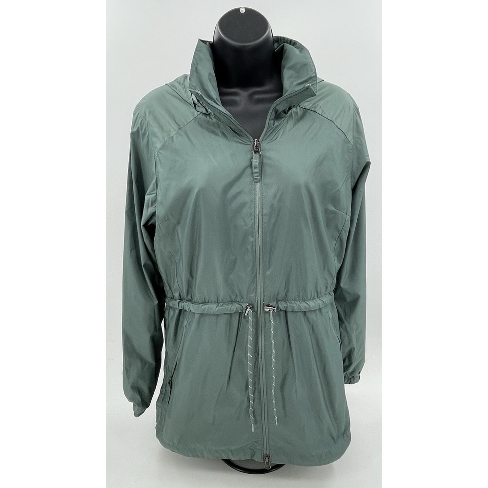 Columbia "Spring Fresh Long Lined Windbreaker" Green Women's Med XL0911